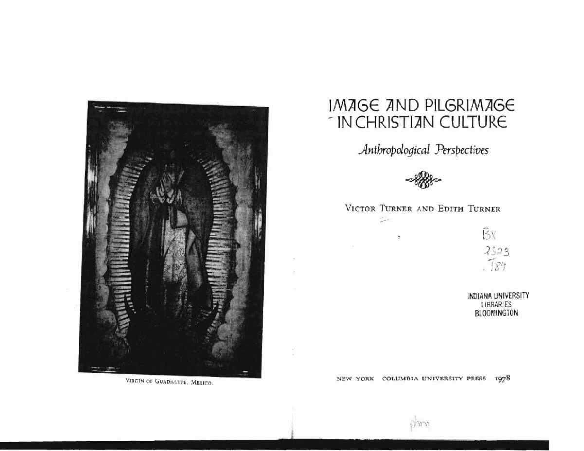 Pilgrimage as a Liminoid Phenomenon: Insights and Approaches (ANTH 101 ...