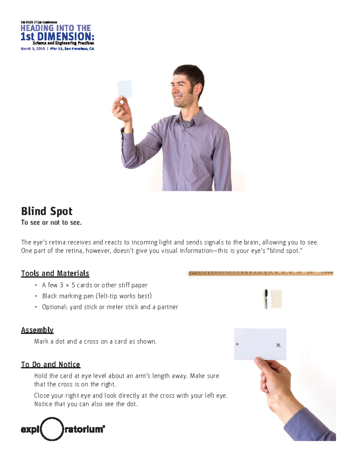 Blind Spot Experiment: Understanding Vision & Perception Activities ...