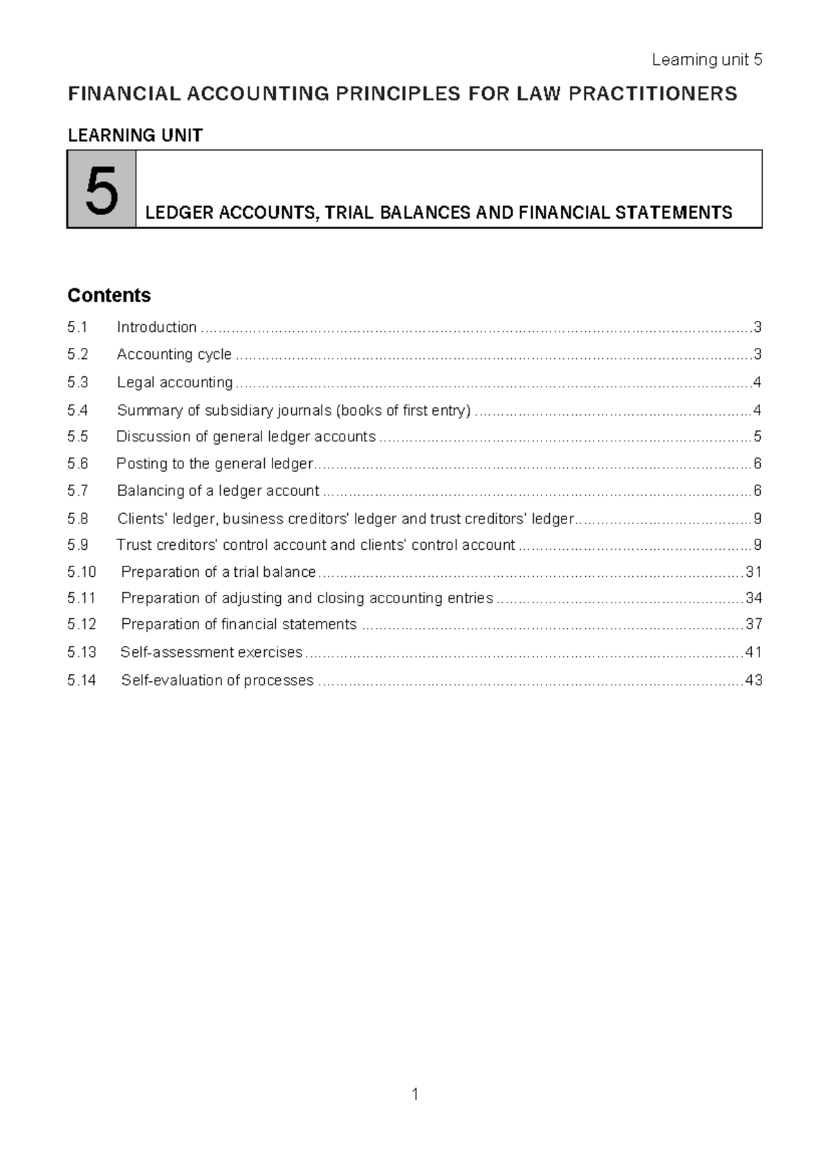 FAC1503 2025 Final Exam Study Notes: Unit 5 - Ledger & Financial ...