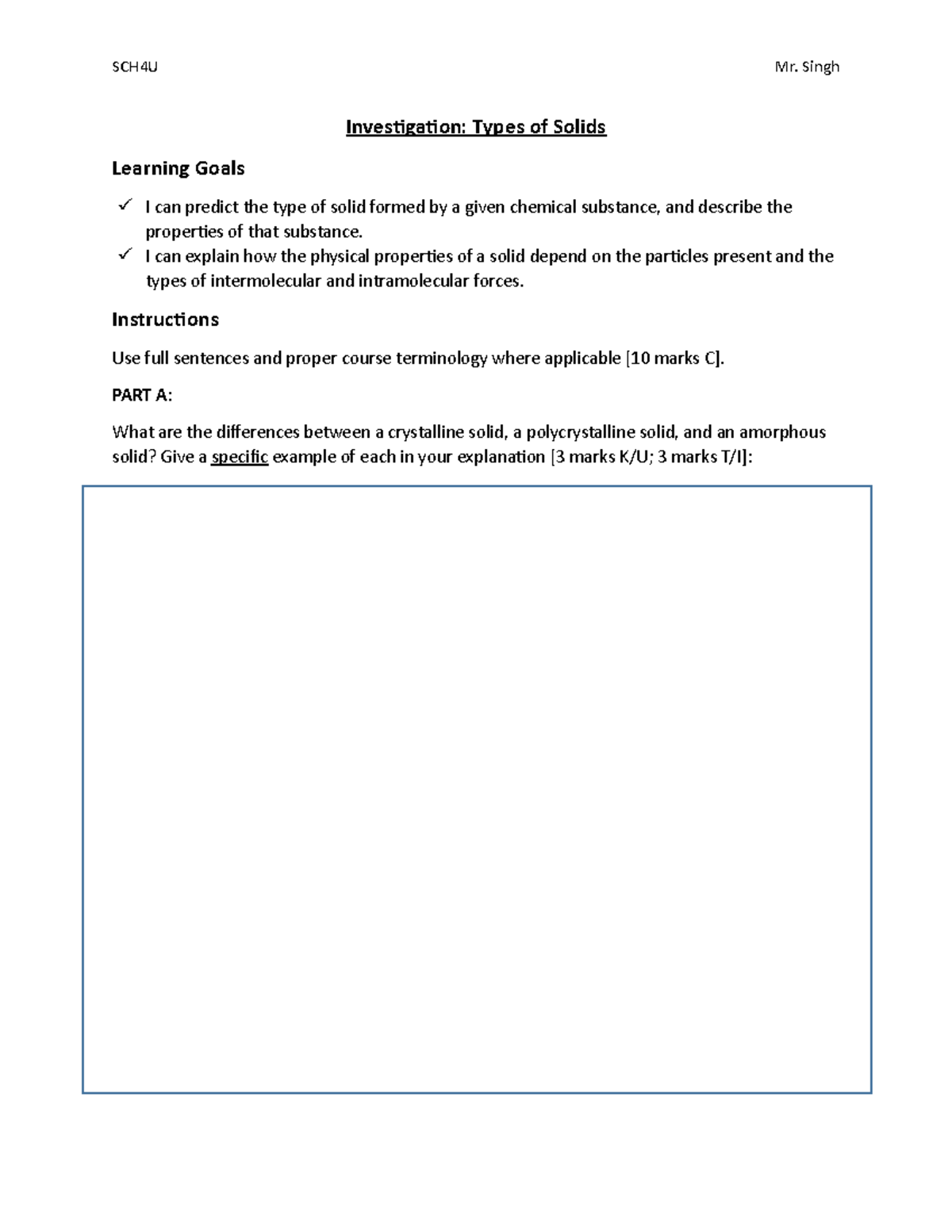 07-4 Investigation - Types of Solids of learning - Investigation: Types ...