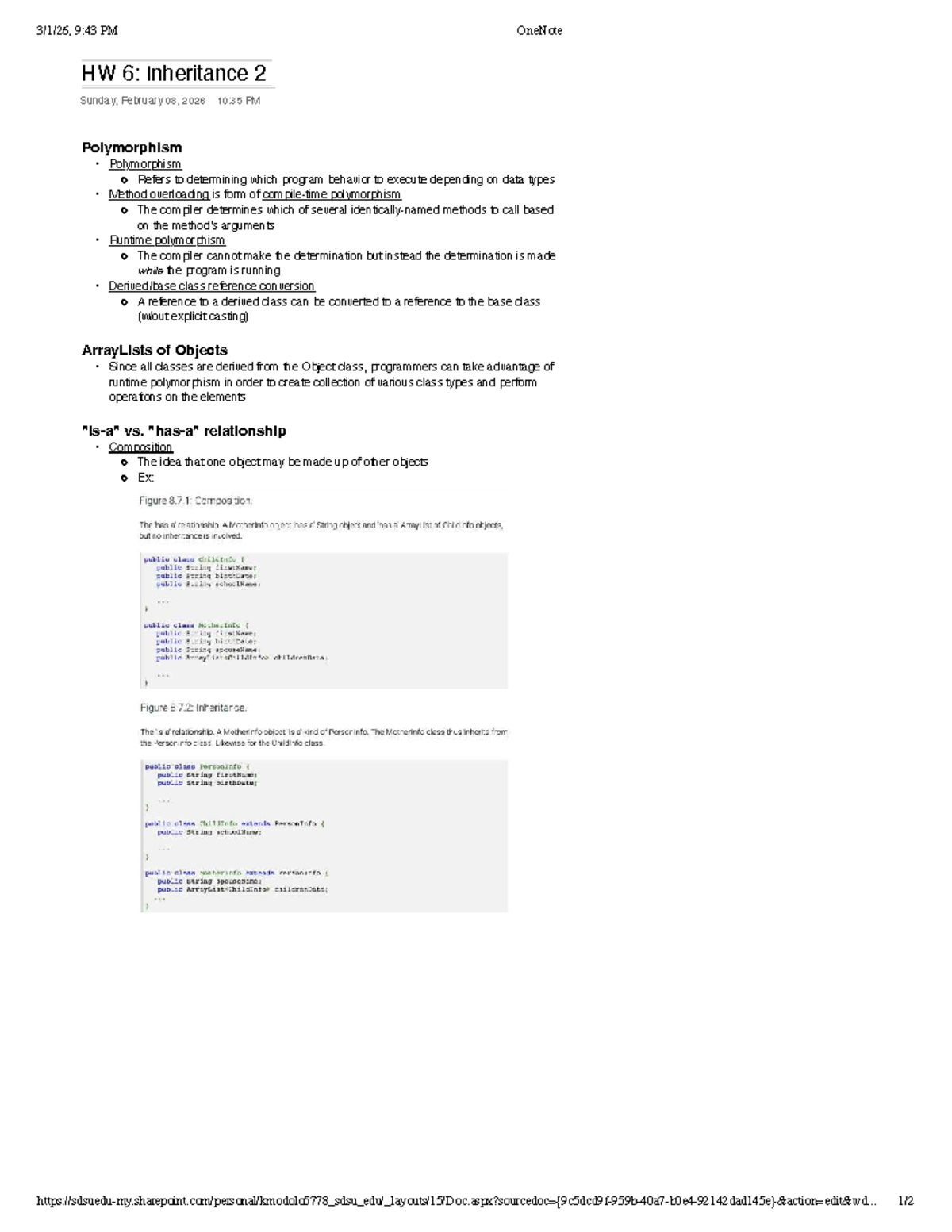 HW 6: Inheritance 2 - Polymorphism Concepts - Studocu