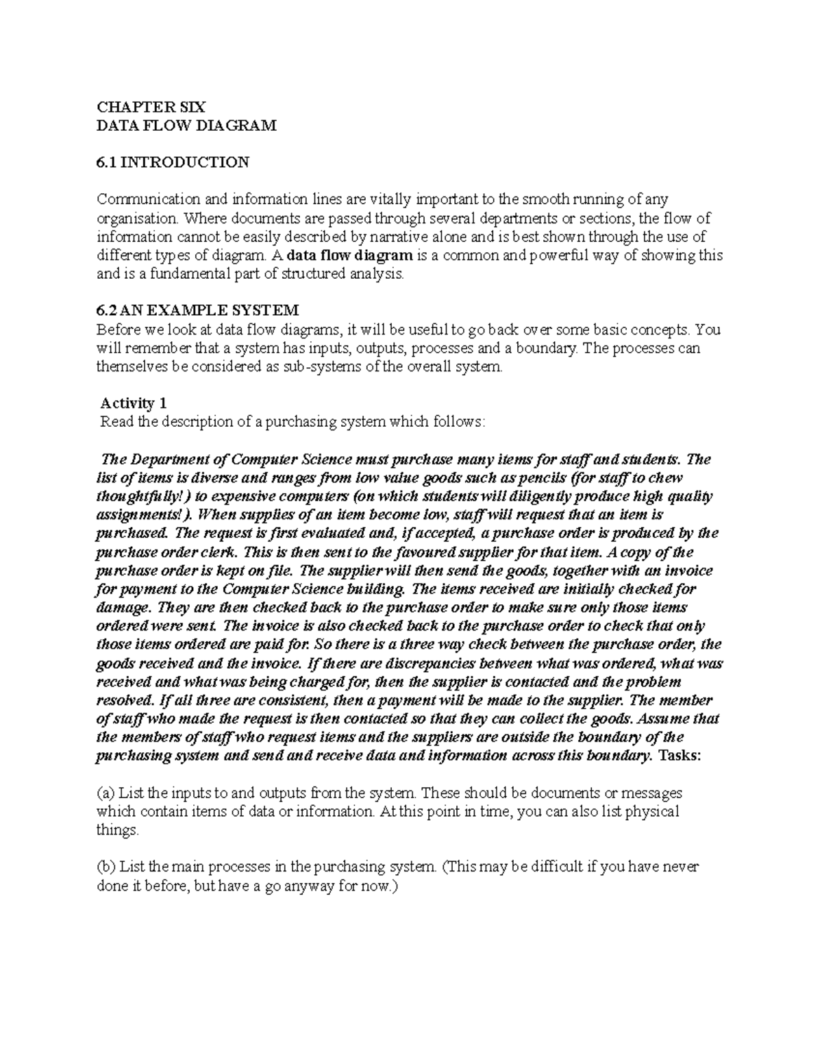 Chapter 6: Data Flow Diagrams (DFDs) for SAD Systems Analysis - Studocu