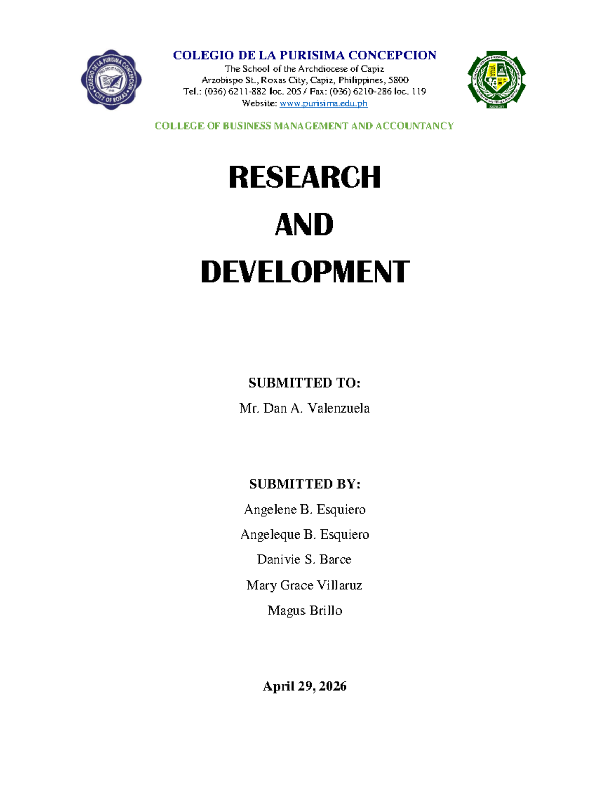 R&D Application in Food Business: Bitoy's Restaurant Case Study - Studocu
