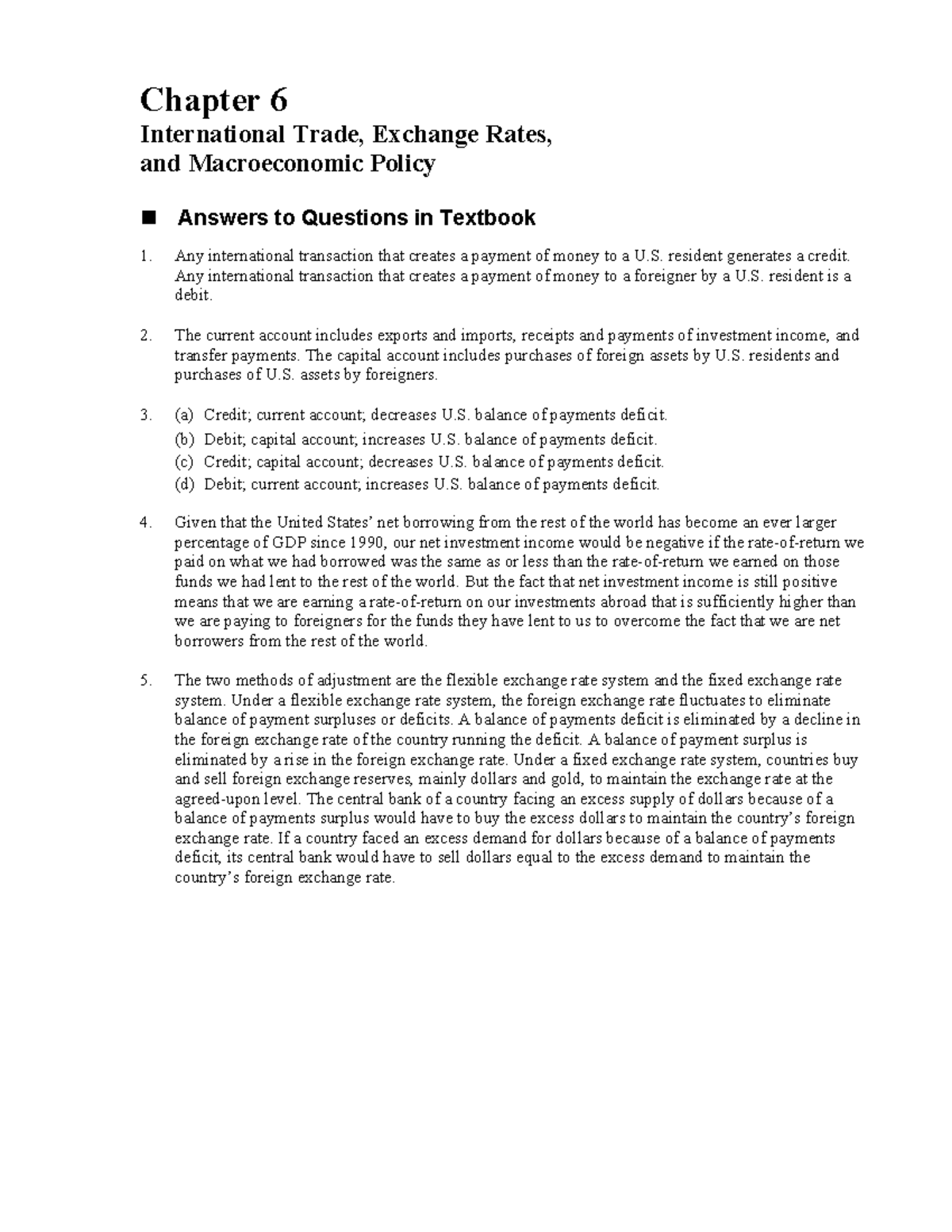IM 06ii - test bank - Chapter 6 International Trade, Exchange Rates ...