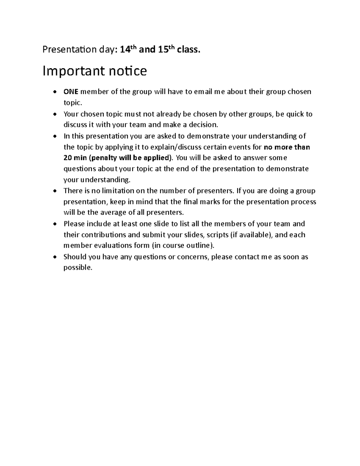 International Economics Group Presentation Guidelines and Topics - Studocu