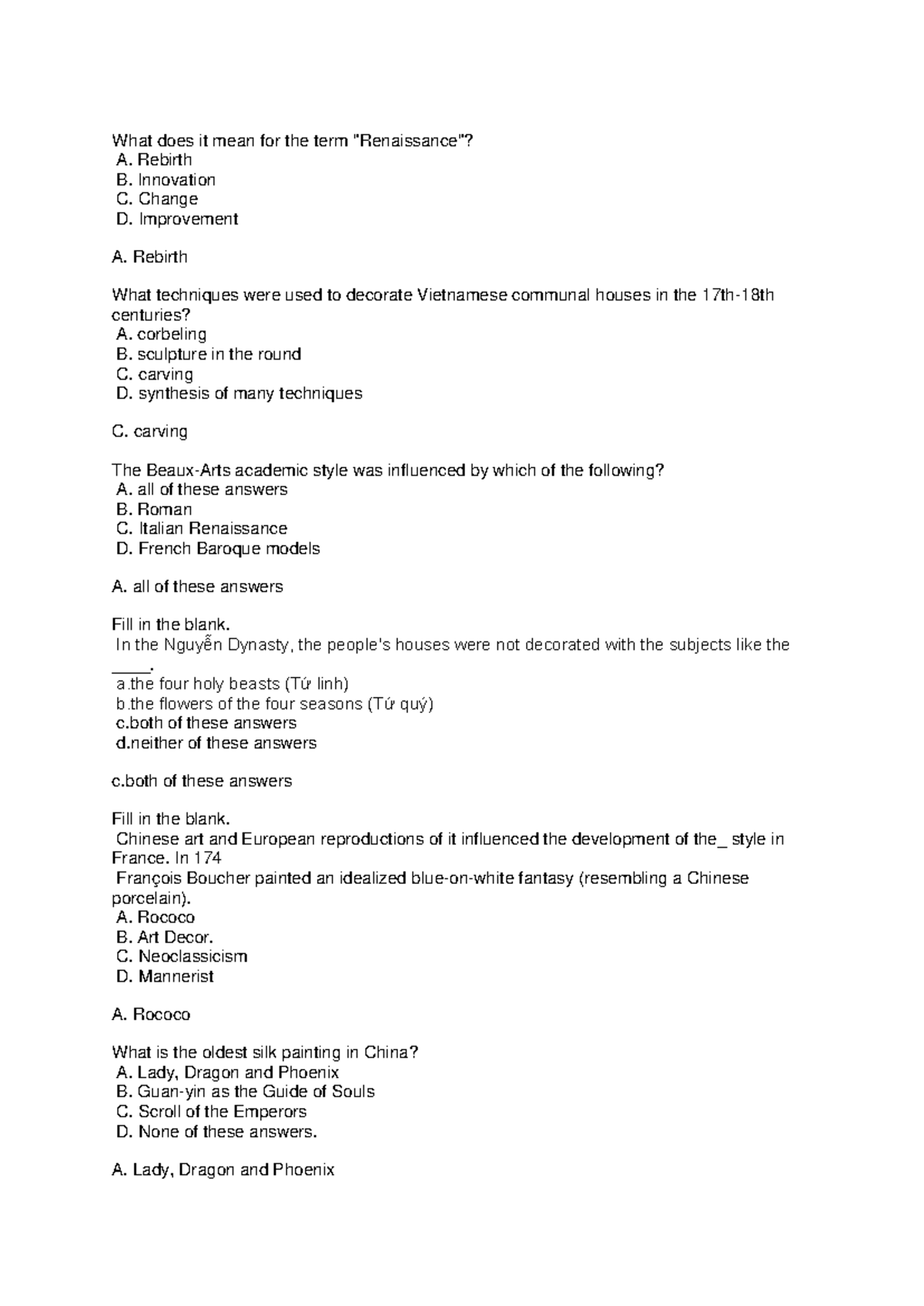 Midterm exam notes for art history (AH101) - Studocu