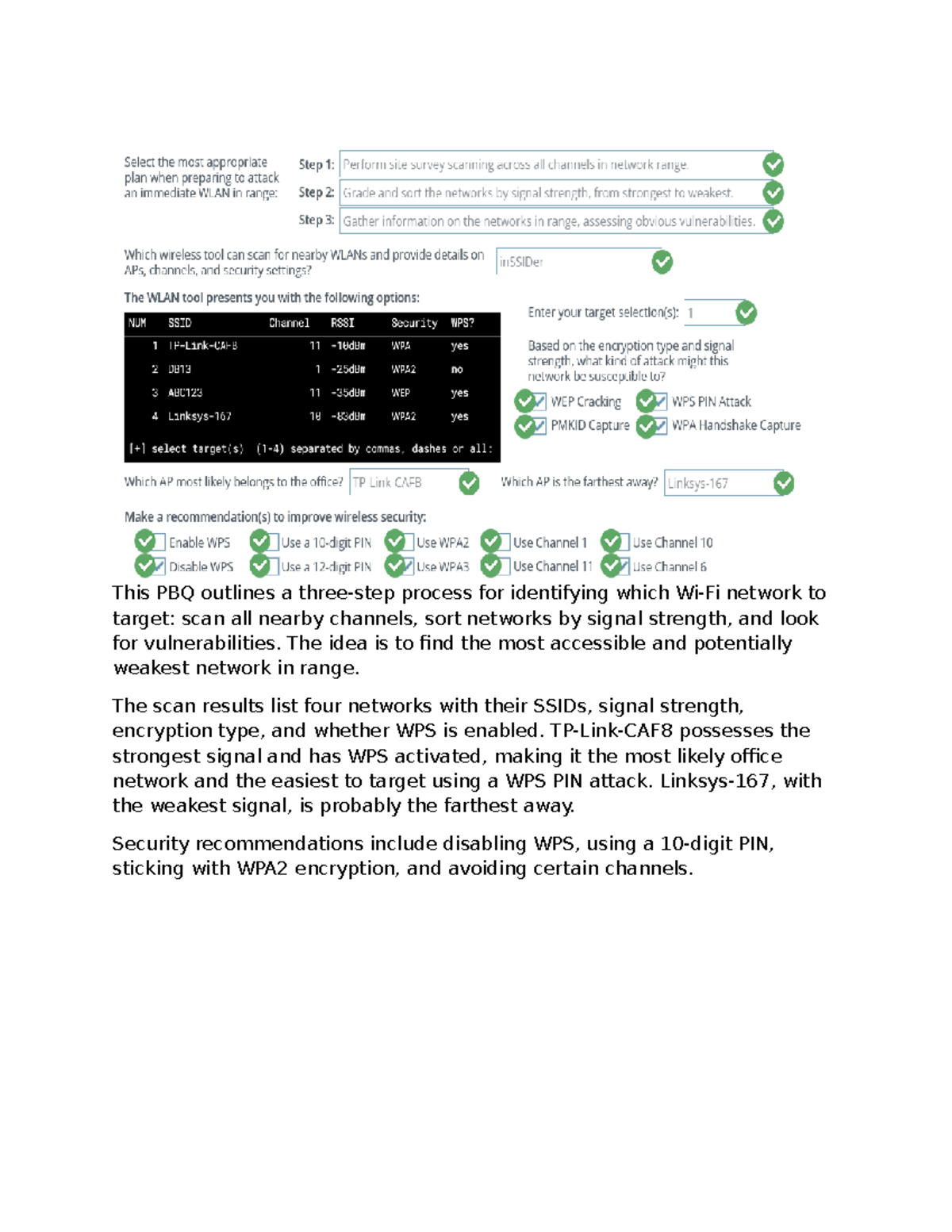 PBQ 10: Identifying Target Networks and Security Recommendations - Studocu