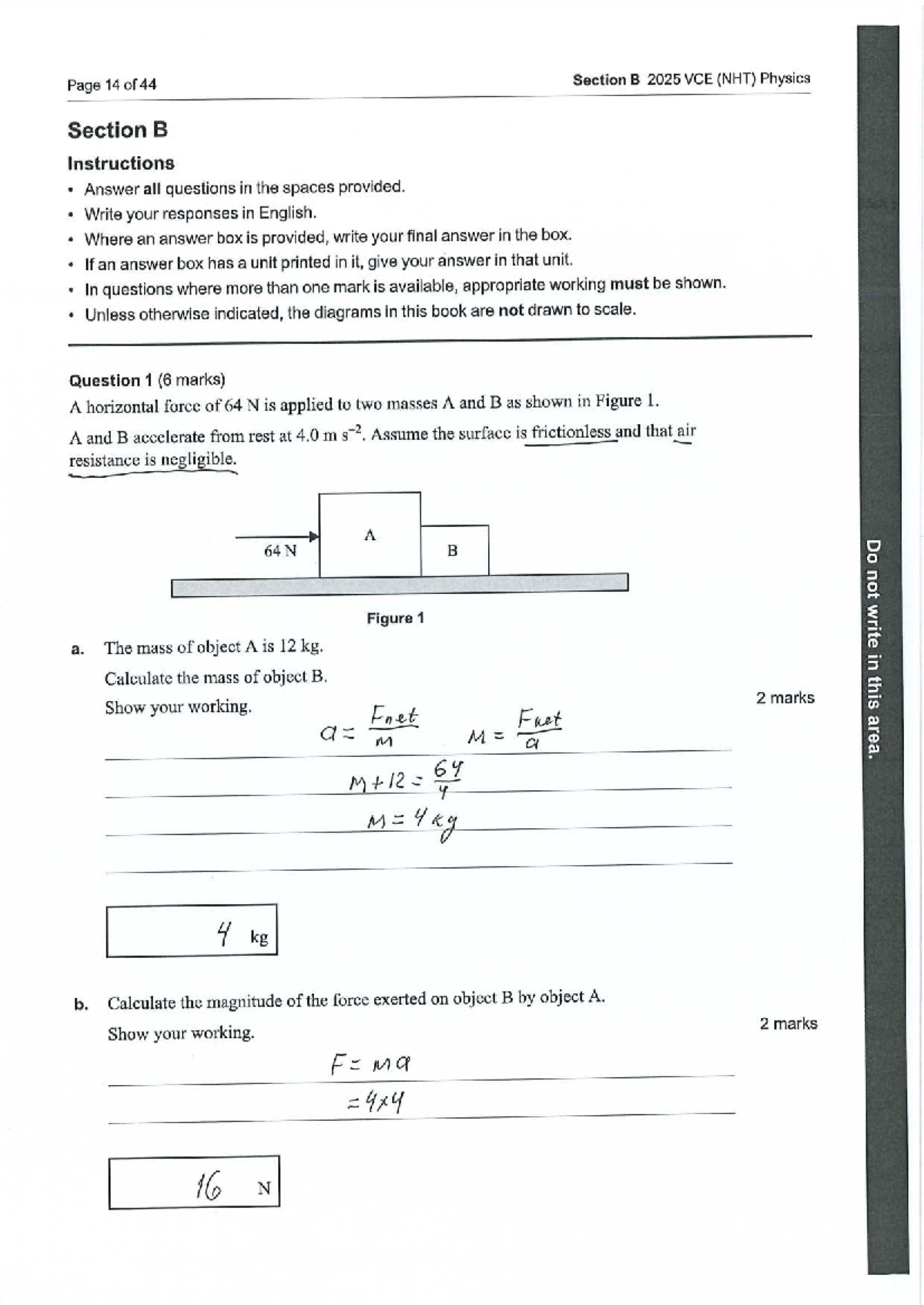 2025 VCE (NHT) Physics Section B Solutions - Studocu
