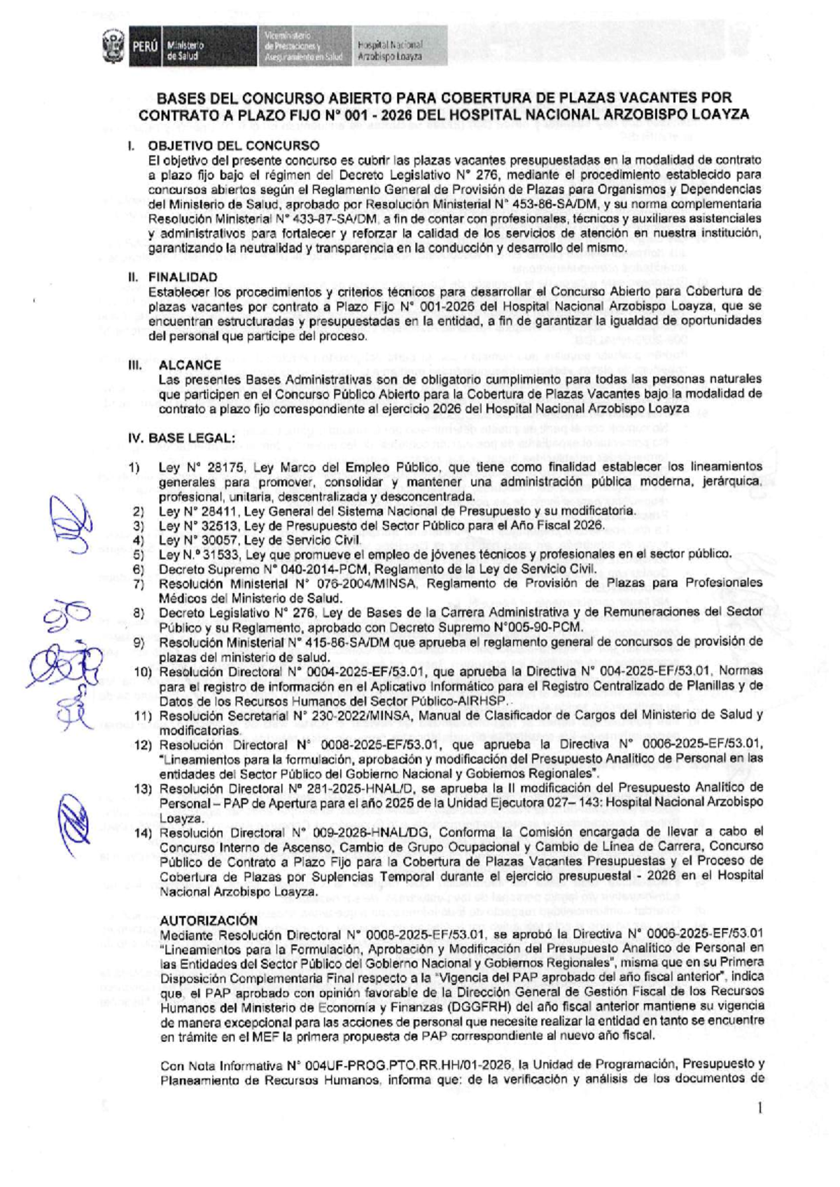 Bases del Concurso Abierto para Cobertura de Plazas Vacantes 2026 ...