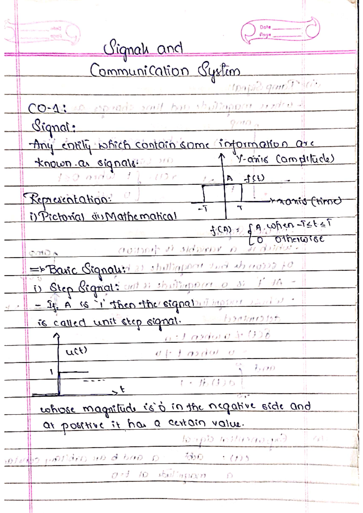 Signals and Communication Notes - Course Code: CO 74 - Studocu