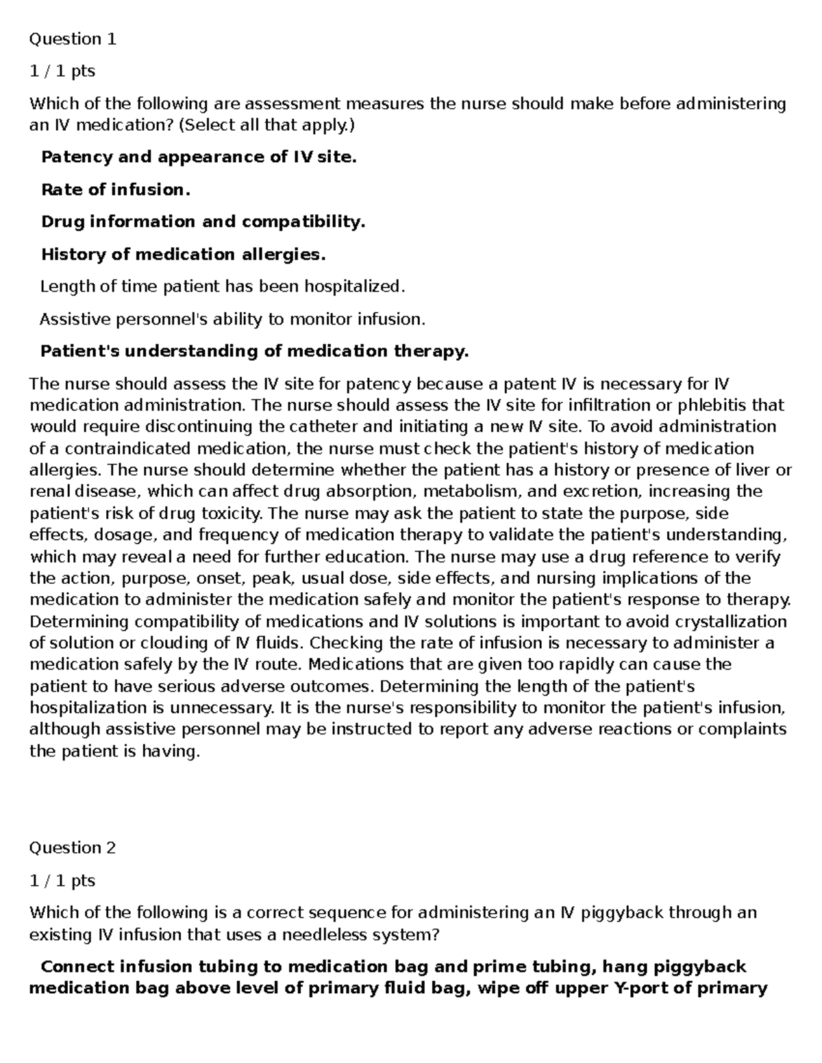 Bsn 266 - Week 3: Administering IV Medications & Assessment Measures ...