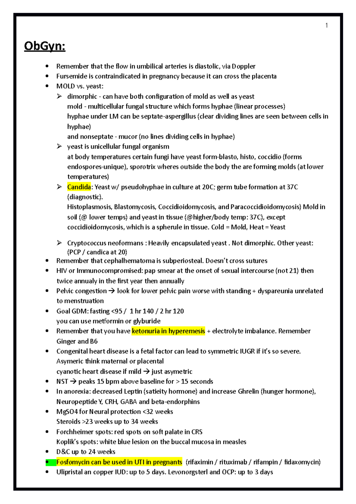 UW tables notes - Collected from previous exams , simple to the point ...