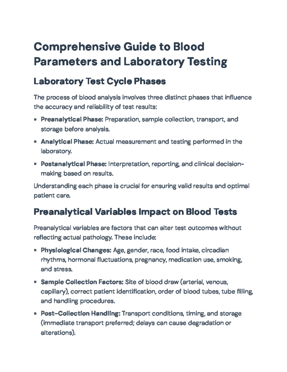 Comprehensive Guide to Blood Parameters & Lab Testing (Course Code ...