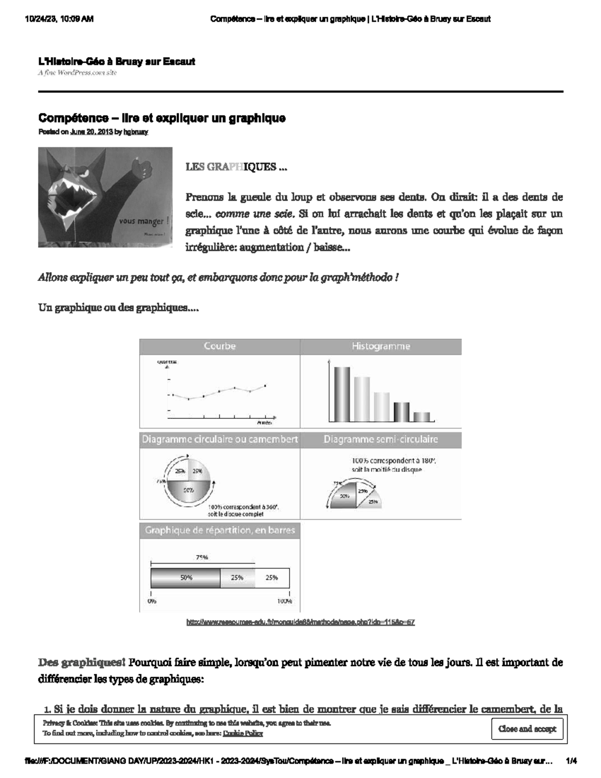 Compétence – lire et expliquer un graphique L Histoire-Géo à Bruay sur ...