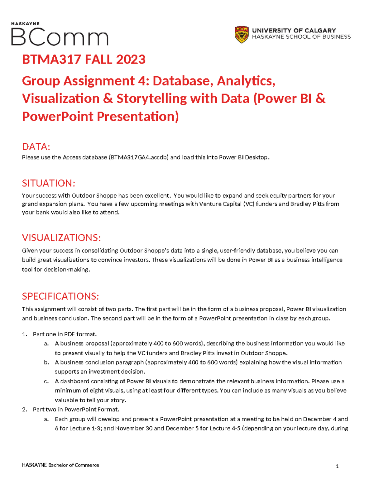 BTMA317 F23 Group Assignment 4: Data Visualization & Presentation - Studocu