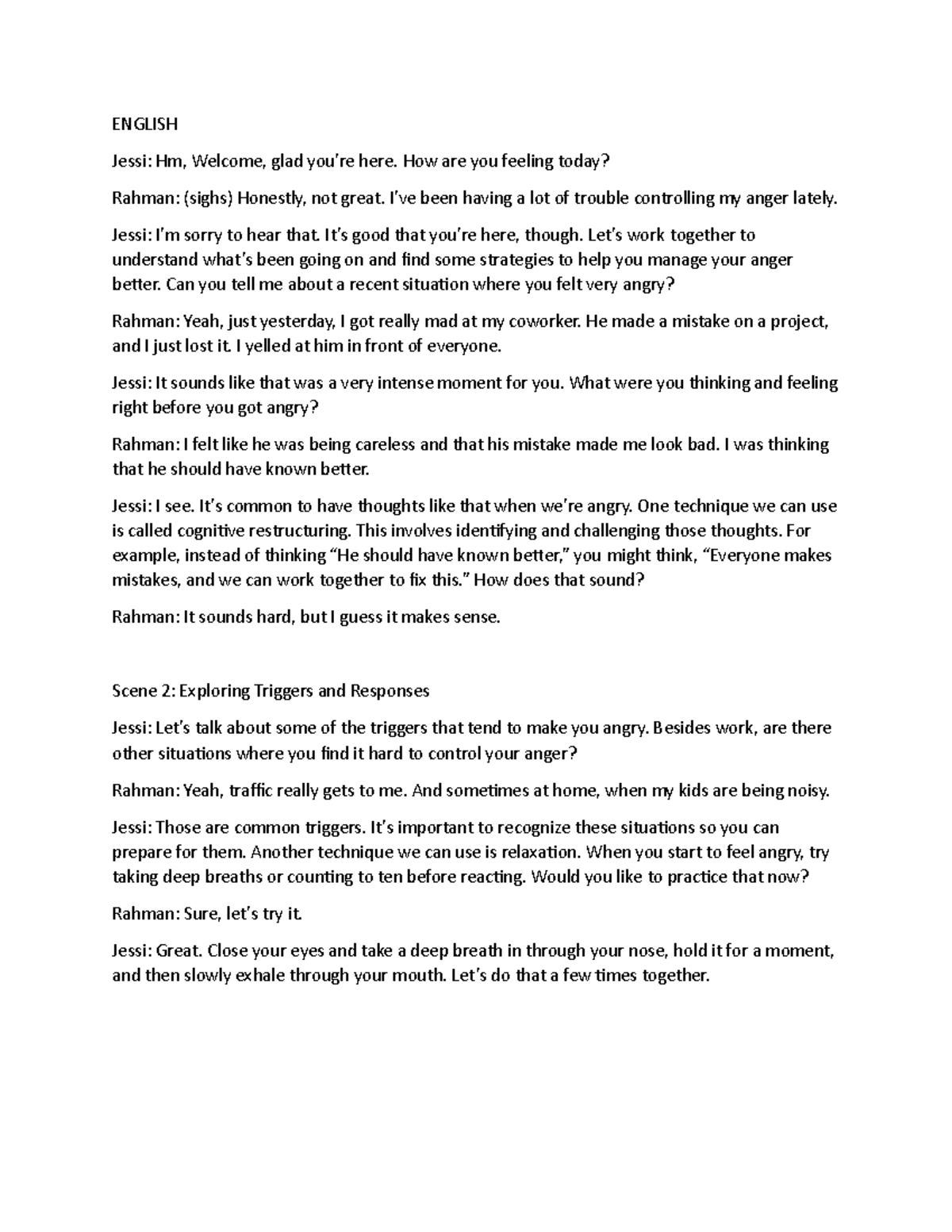 Diass Script - . mggn - ENGLISH Jessi: Hm, Welcome, glad you’re here ...