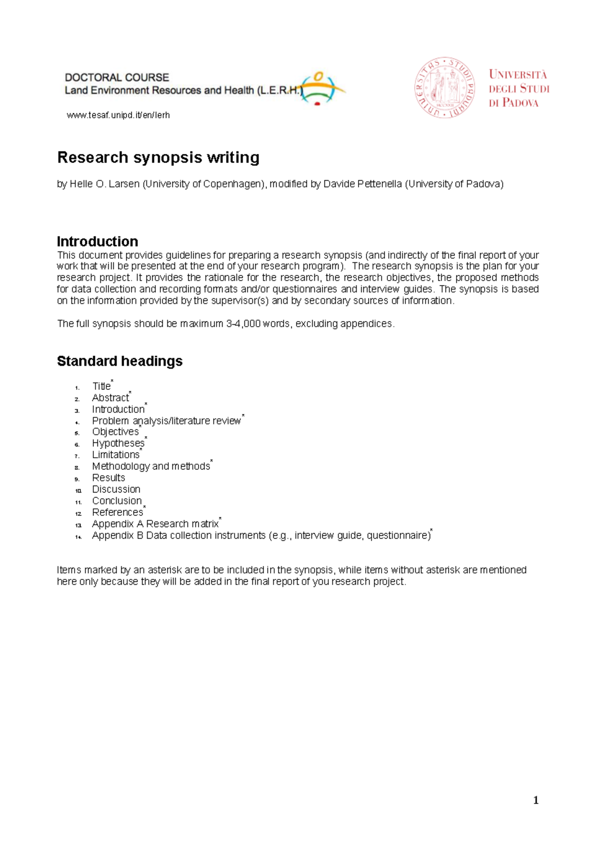 Research Synopsis Writing Guidelines for Effective Research Proposals ...