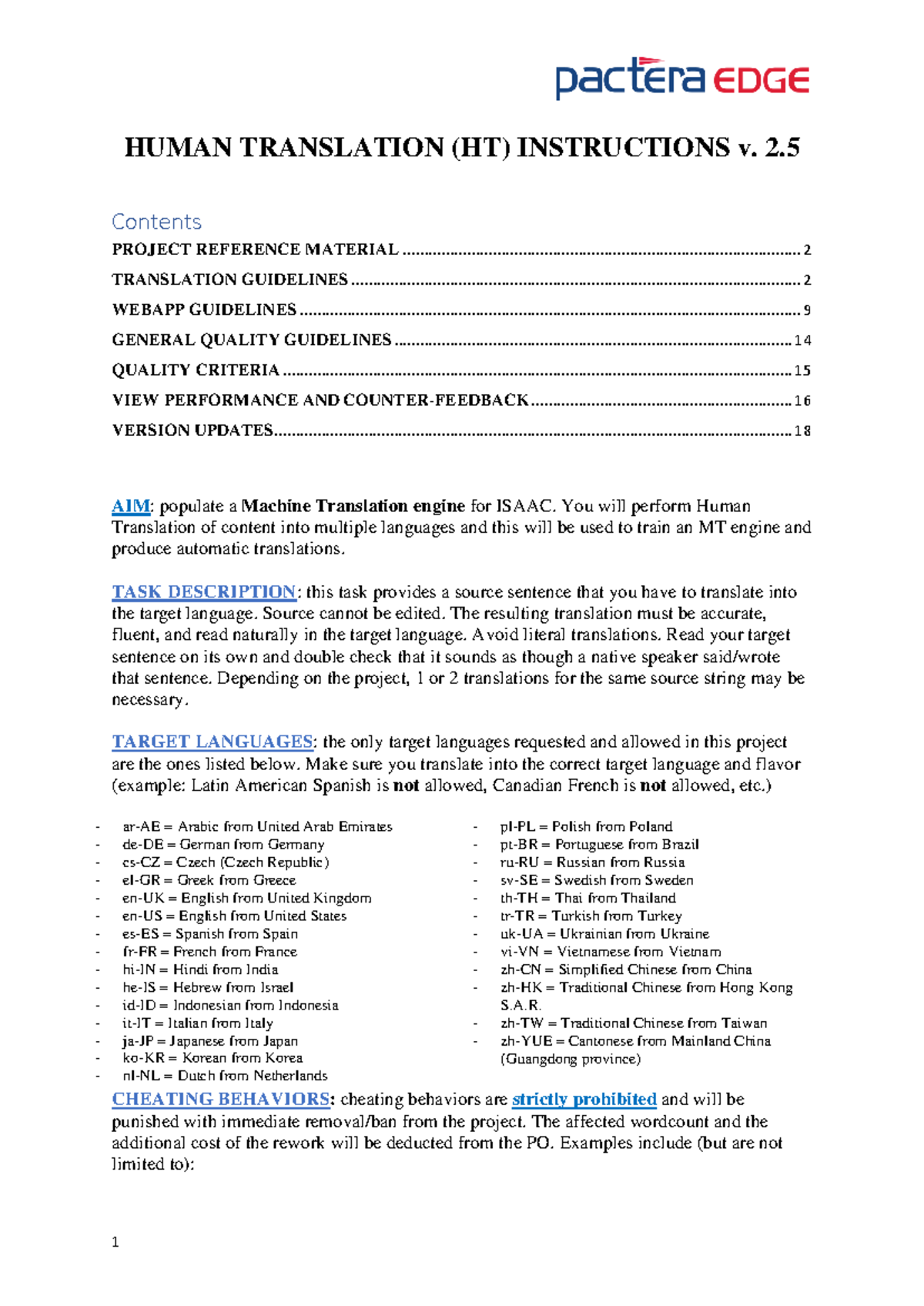 Human Translation Project Guidelines - LING Instructions v2.0 - Studocu