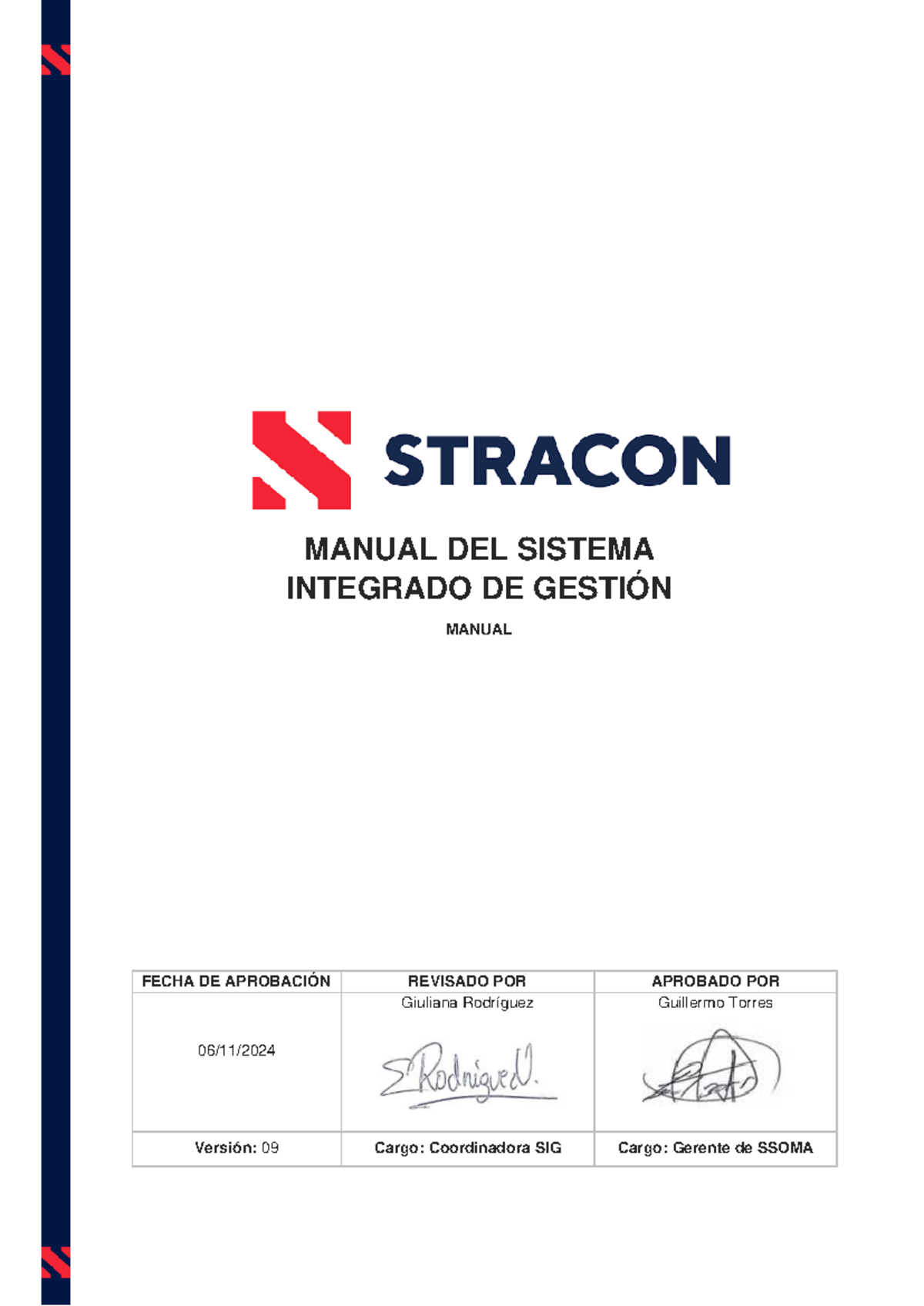 Manual del Sistema Integrado de Gestión ST.SIG.MA.001 - Versión 09 ...