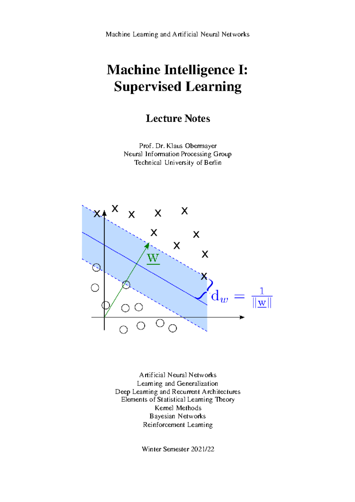 MI1 Lecture Notes: Supervised Learning & Neural Networks Overview - Studocu