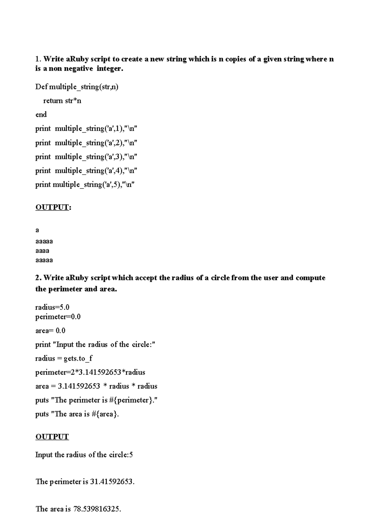SL Lab Manual: Ruby and TCL Script Exercises - Studocu