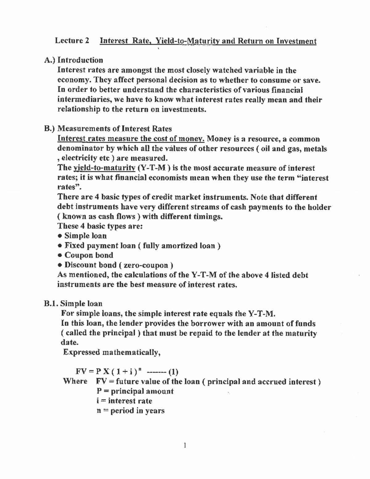 Lecture 02 - Slides week 2 - FINA 481 - Studocu