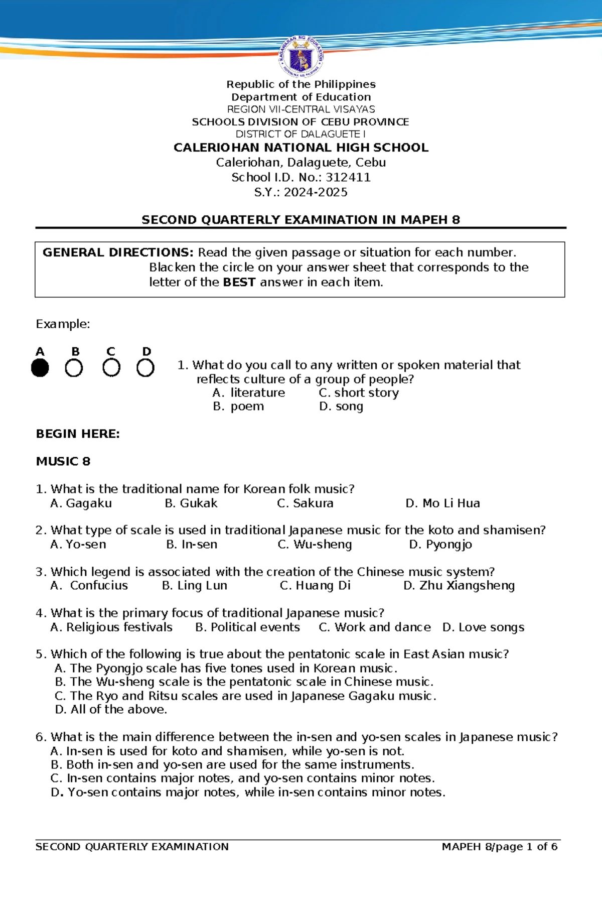 DISS11 - 2nd Quarterly Exam in Discipline and Ideas in Social Sciences ...