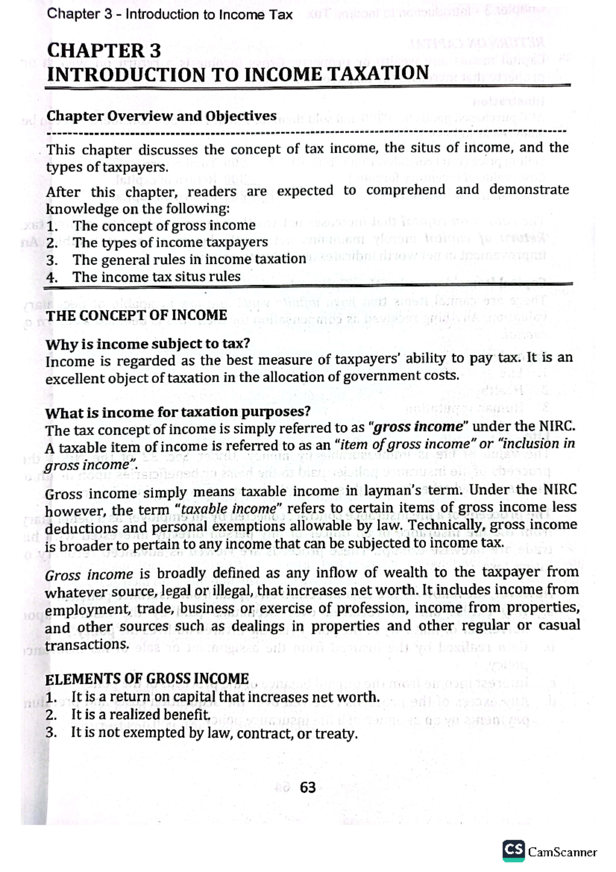Chapter 3- Income Taxation - Chapter 3 Introduction to Income Tax ...