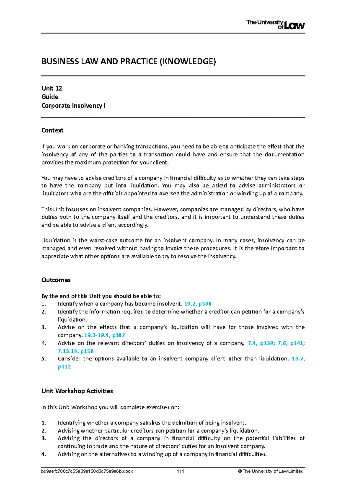 Business Law and Practice 4 - BUSINESS WORKSHOP 4 - BOARD MEETING Board ...