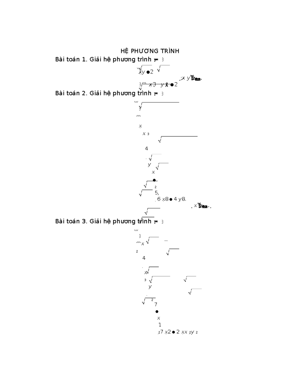 HỆ PHƯƠNG TRÌNH - Giải Bài Tập 1 đến 6 - Math - Studocu