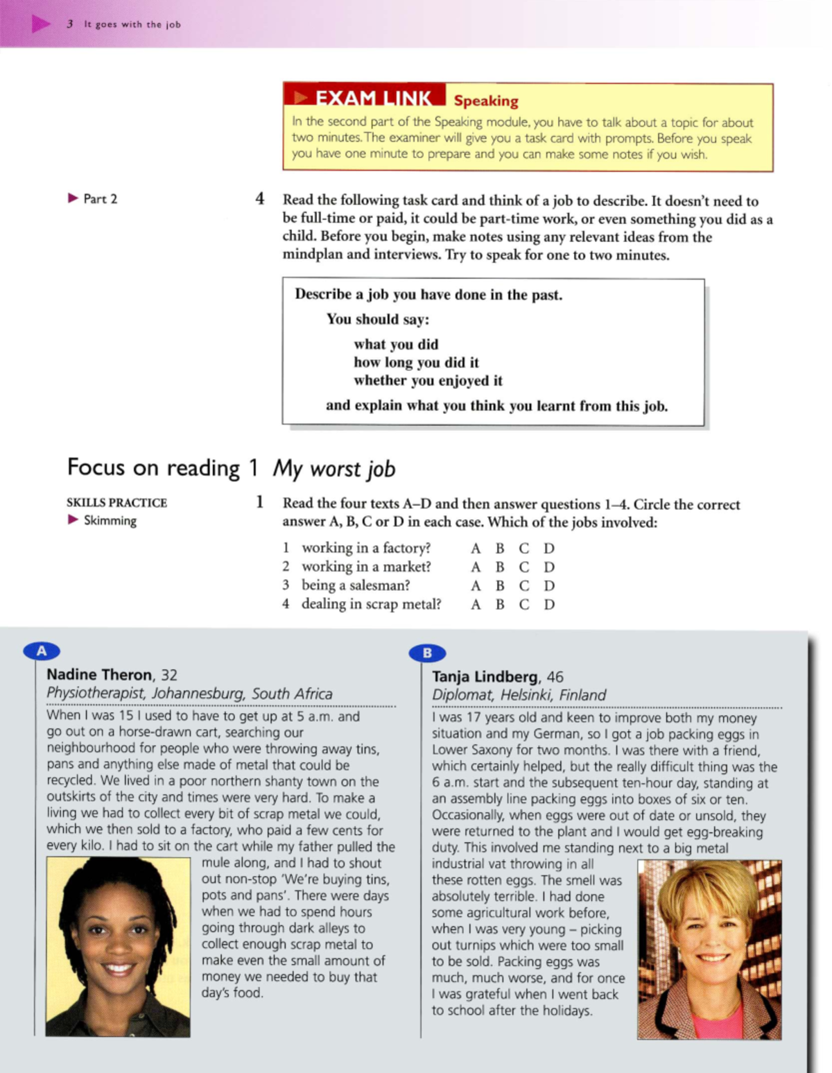 Exam Prep: Speaking Module Tasks and Reading Skills Practice - asd ...