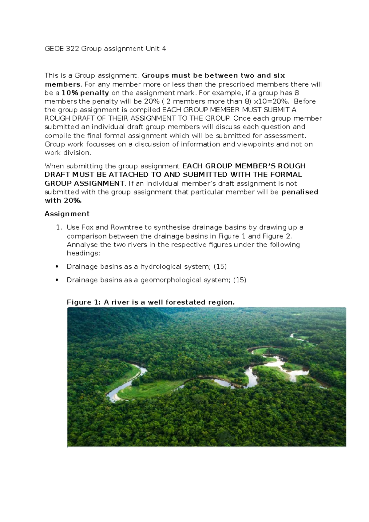 GEOE 322 Group assignment - GEOE 322 Group assignment Unit 4 This is a ...