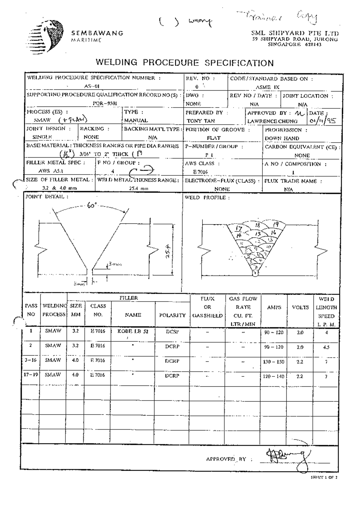 WPS Trainer Copy - Welding Procedure Specification for SMAW - Studocu