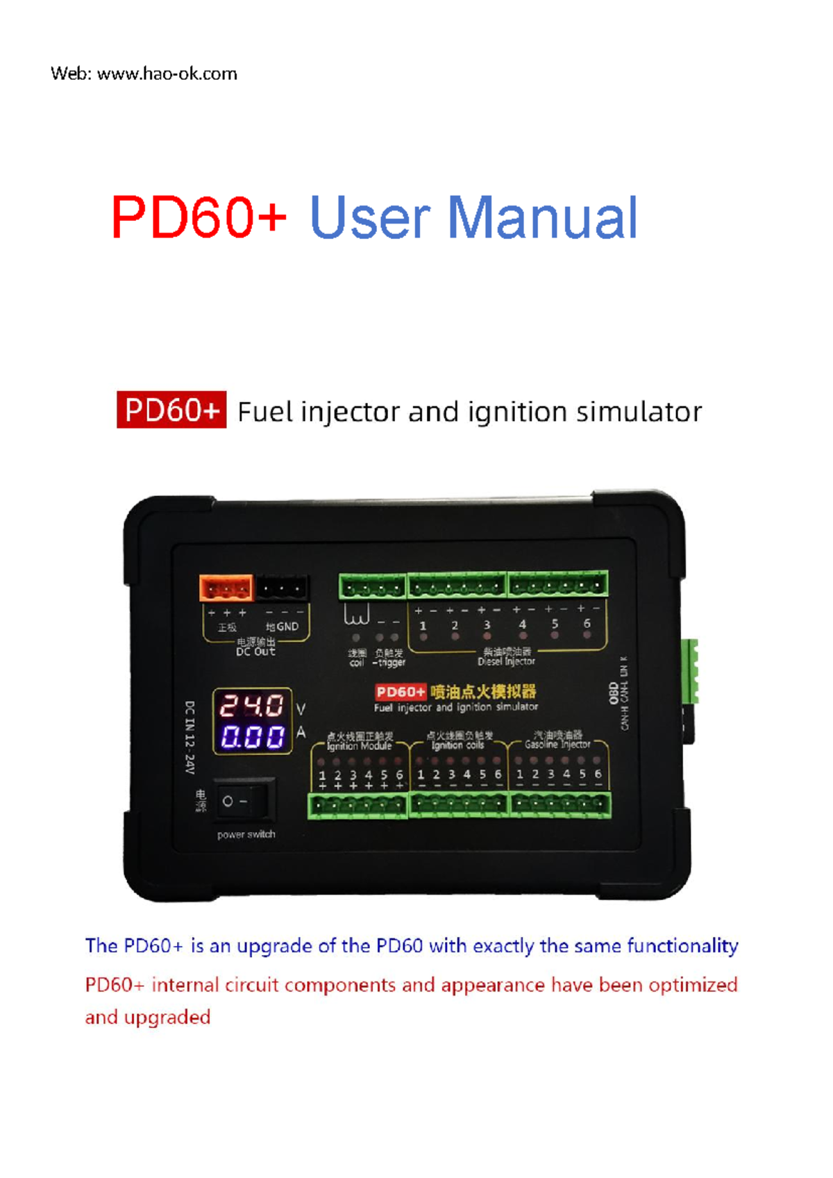 PD60+ User Manual - Engenharia Elétrica - Studocu