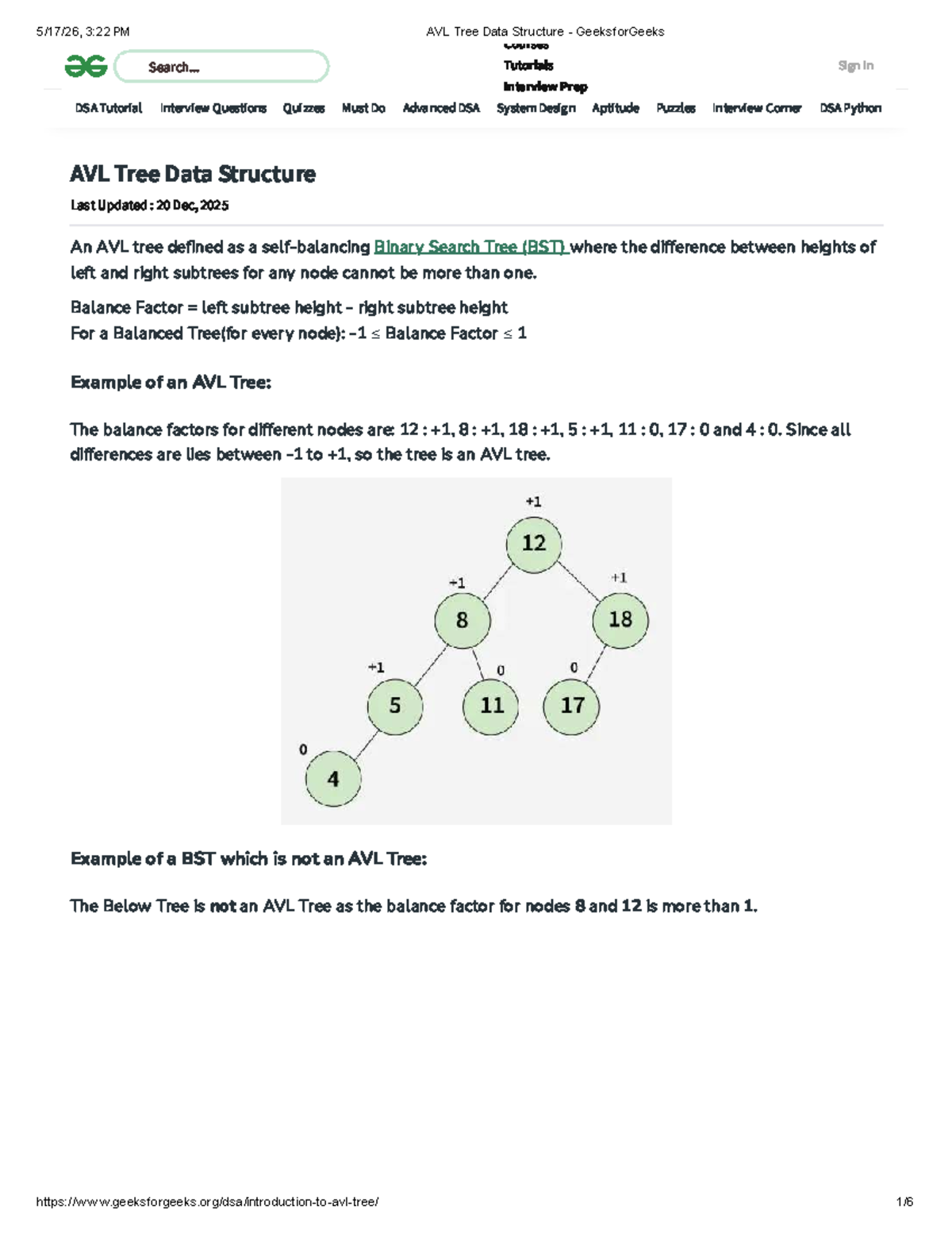 AVL Tree Data Structure: Key Concepts and Applications in DSA - Studocu