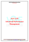 APM (P5) - ACCA - ACCA Advanced Performance Management - Studocu