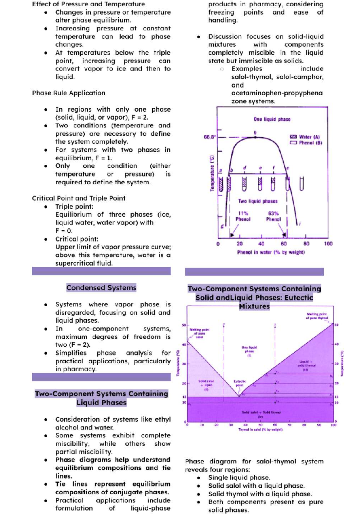 Phase Rule in Pharmacy: Effects of Pressure & Temperature on ...