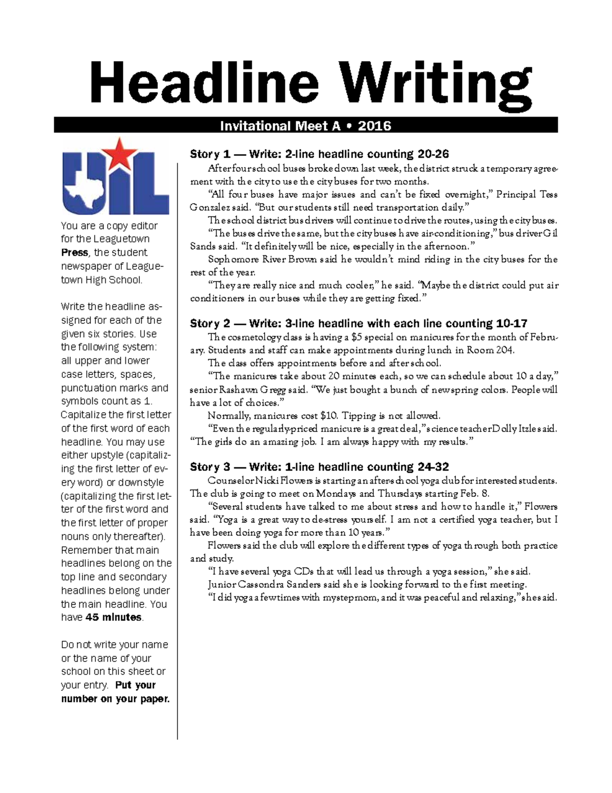 Journalism - Headline Writing Guide for 2016 - Studocu