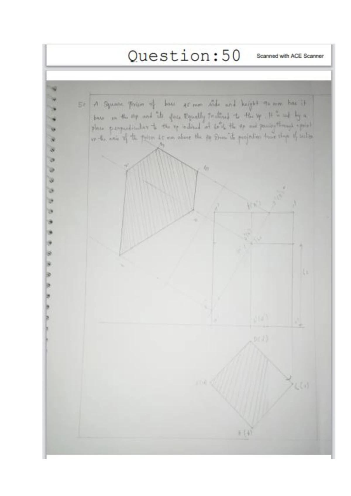 Engineering Graphics & Design - Unit 4 Q&A (40-60) - Studocu