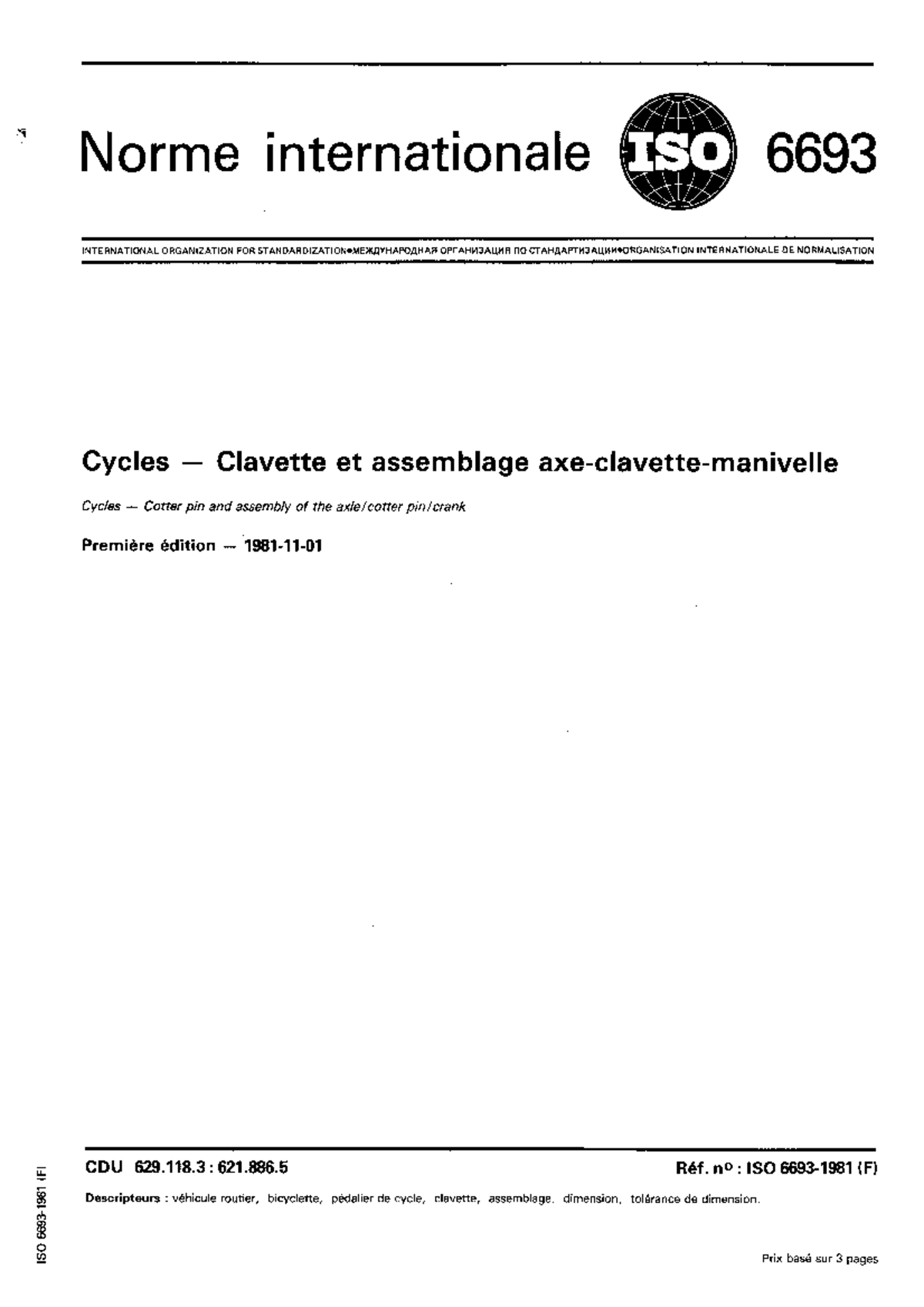 ISO 6693 – 1981 - Norme internationale INTERNATIONAL ORGANIZATION FOR ...
