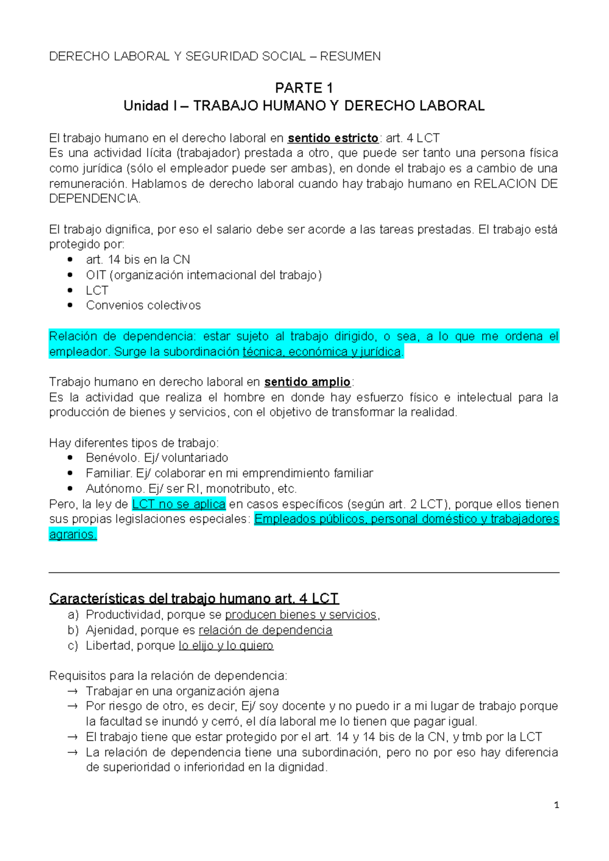 Resumen Derecho Laboral Y Seguridad Social - DERECHO LABORAL Y ...