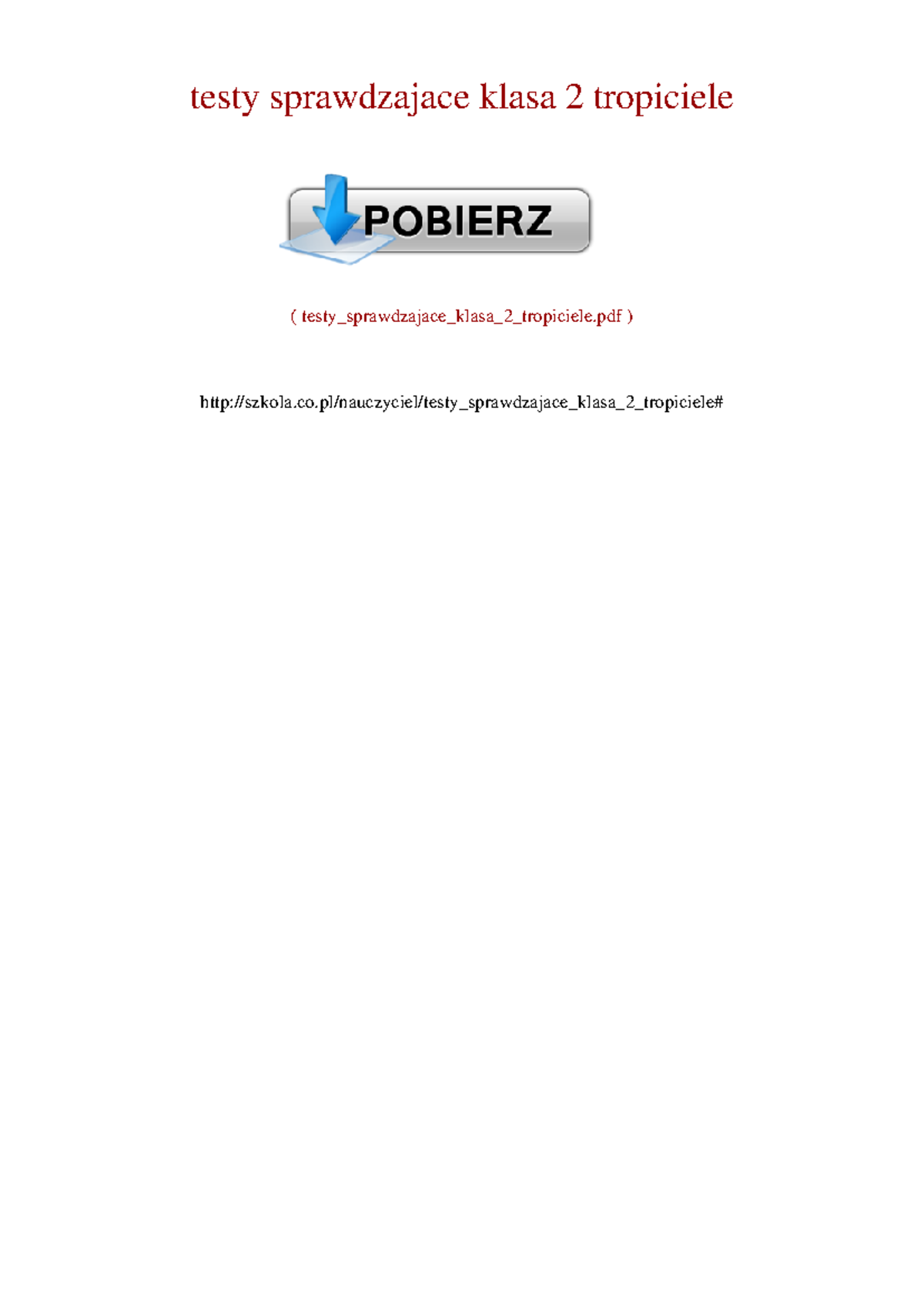 Nowi Tropiciele Klasa 2 Testy Sprawdzające