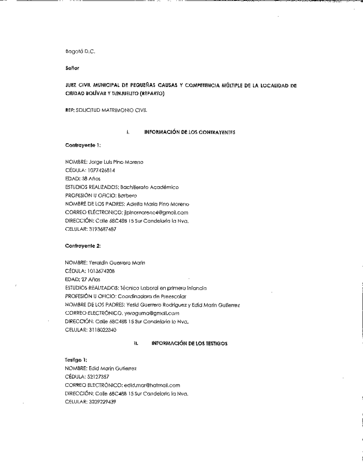 Solicitud - este es un archivo de prueba poara solicitar - Bogotá D ...