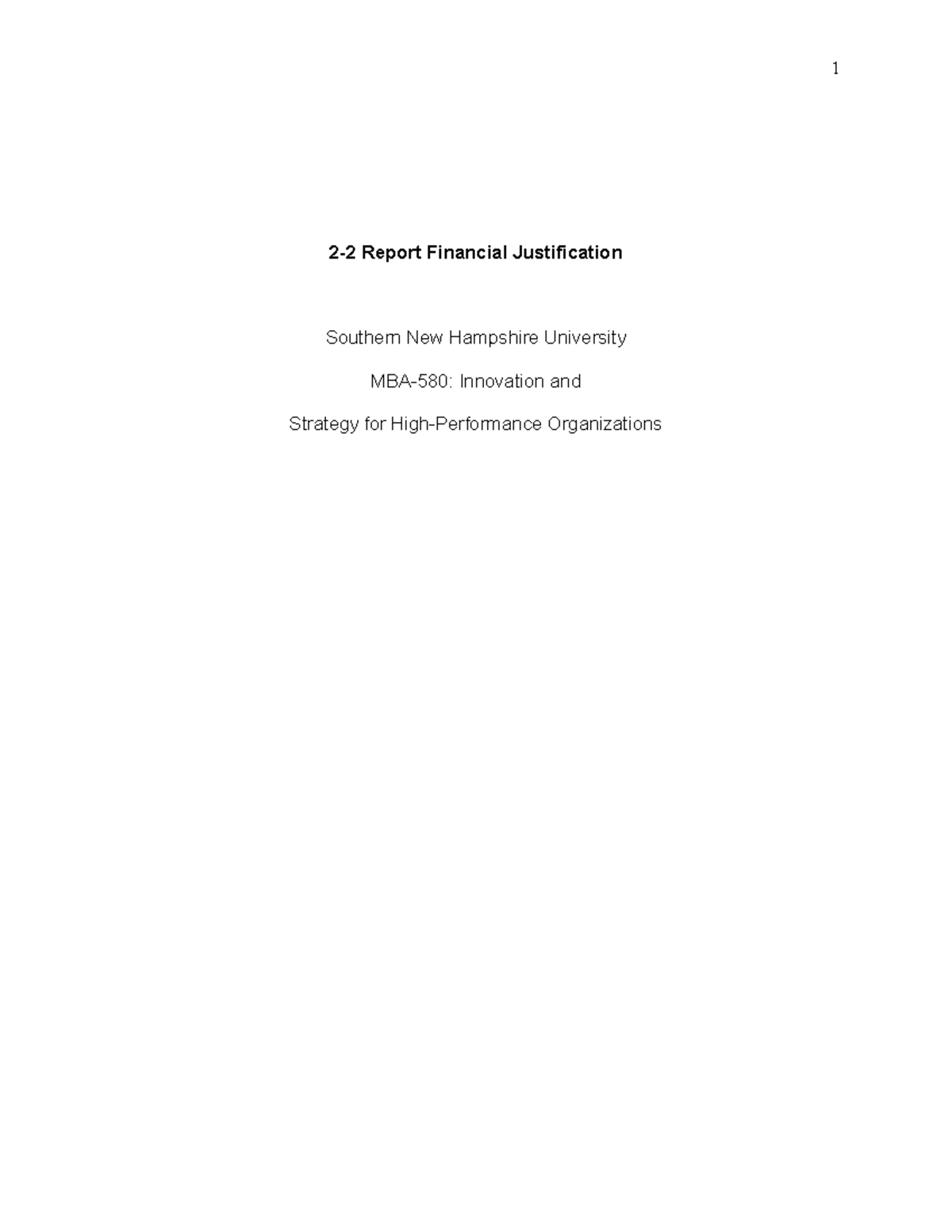 2-2 Report: Financial Justification for IoT Strategy at SNHU - Studocu