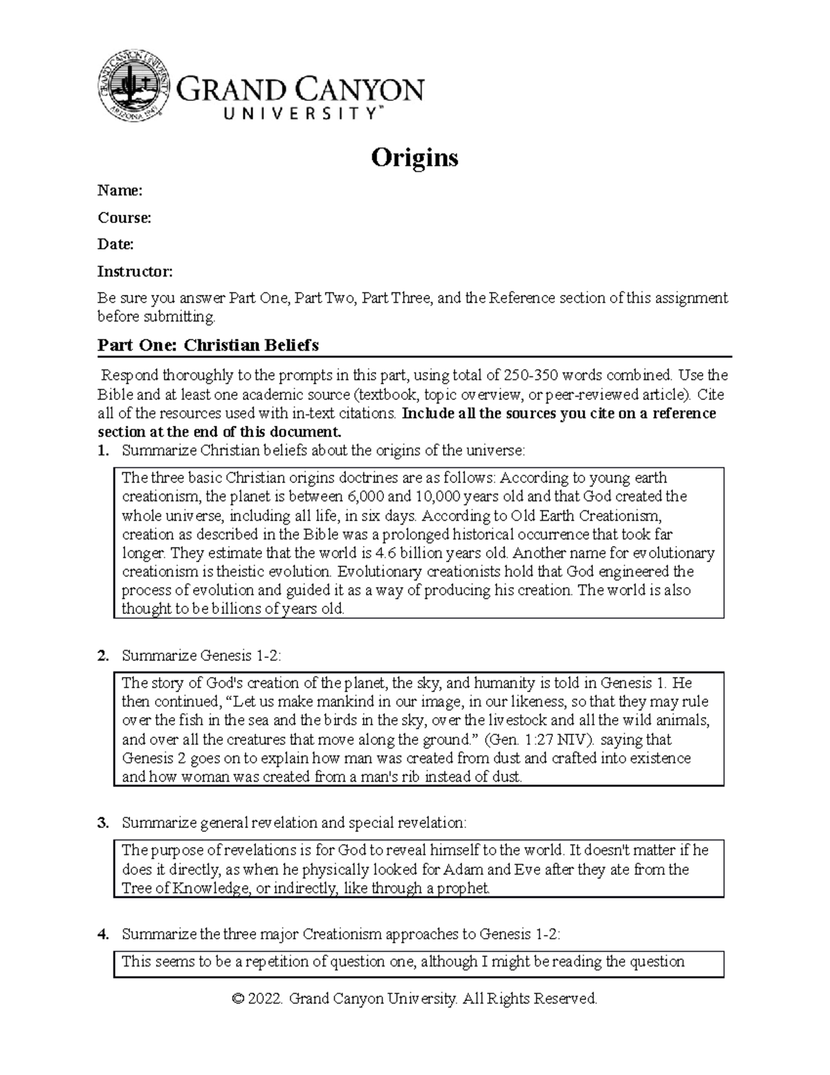 CWV 101 301 RS T2Origins Online - Origins Name: Course: Date ...