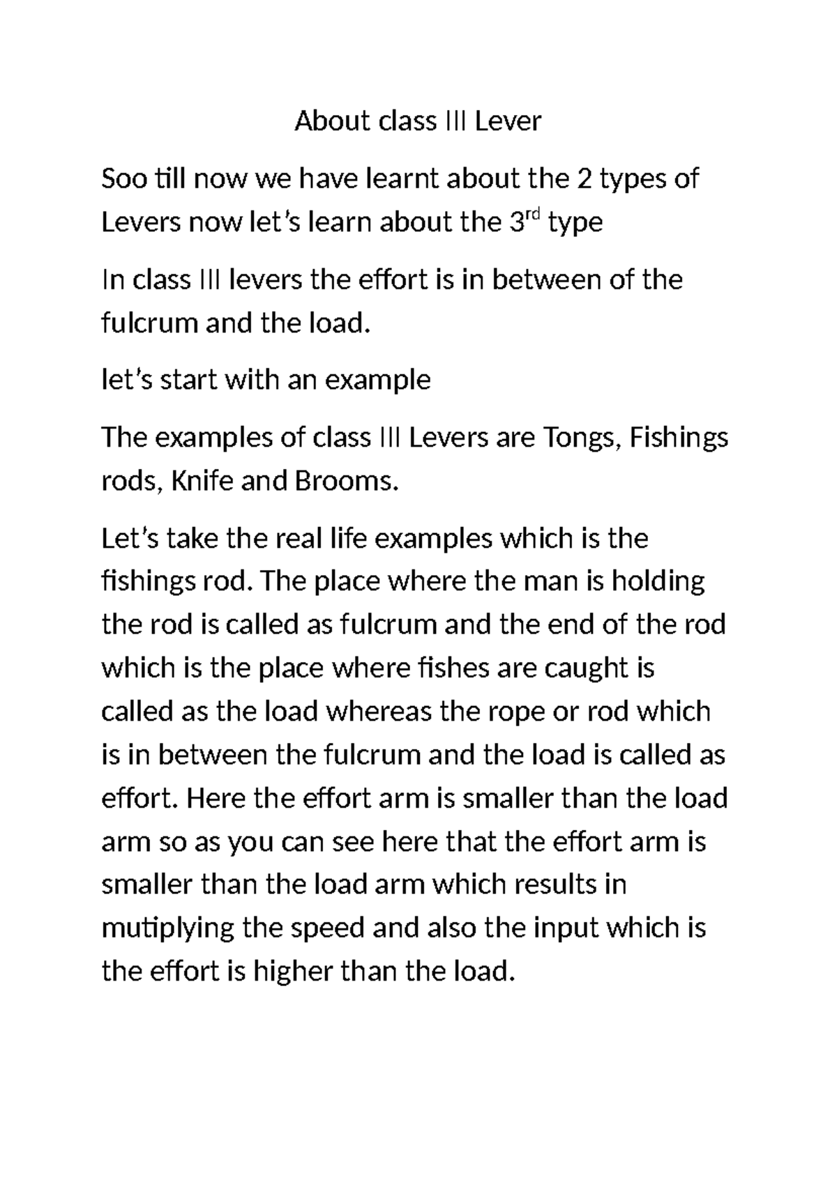 Class III Lever: Understanding the Mechanics and Real-Life Examples ...