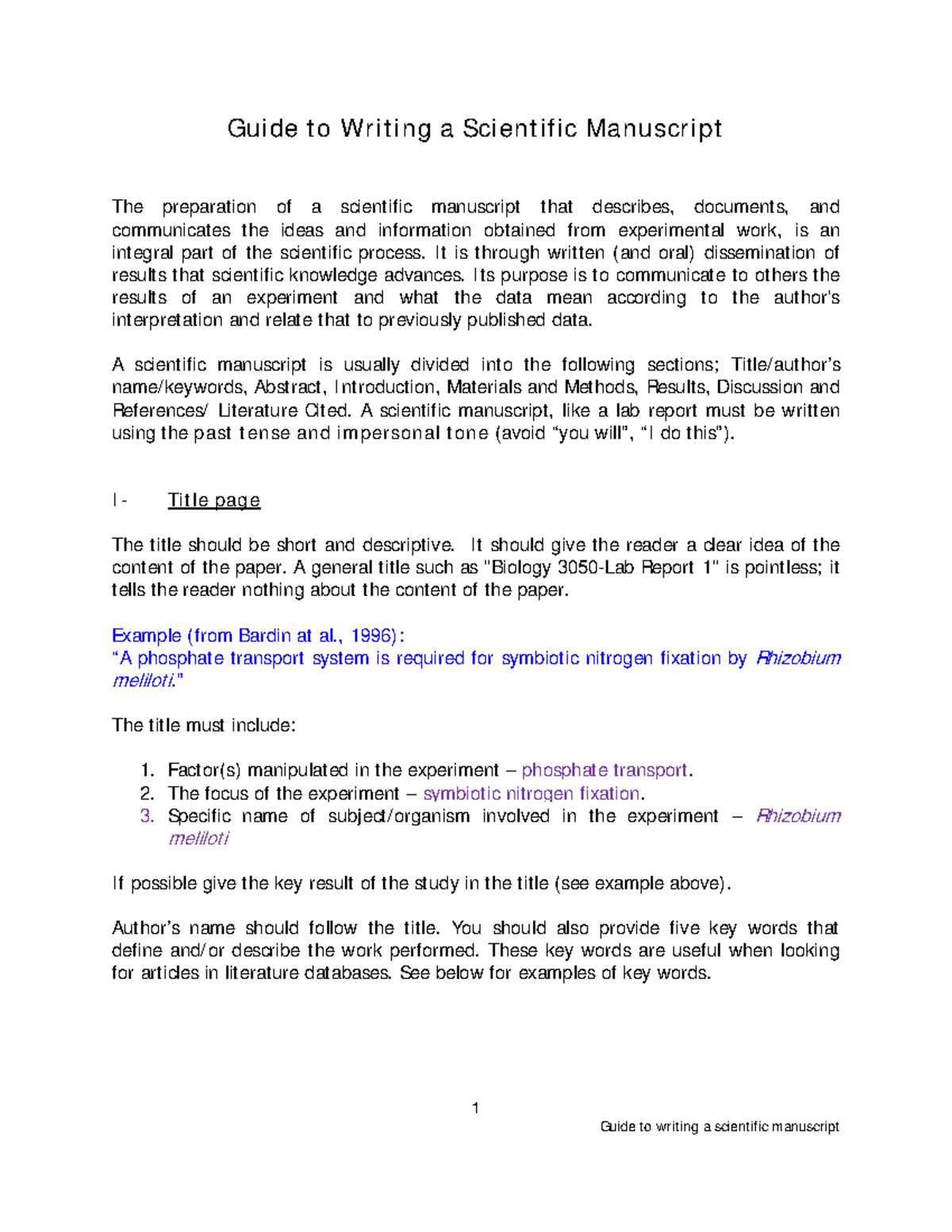 Writing a Scientific Manuscript: Essential Guidelines and Tips - Studocu