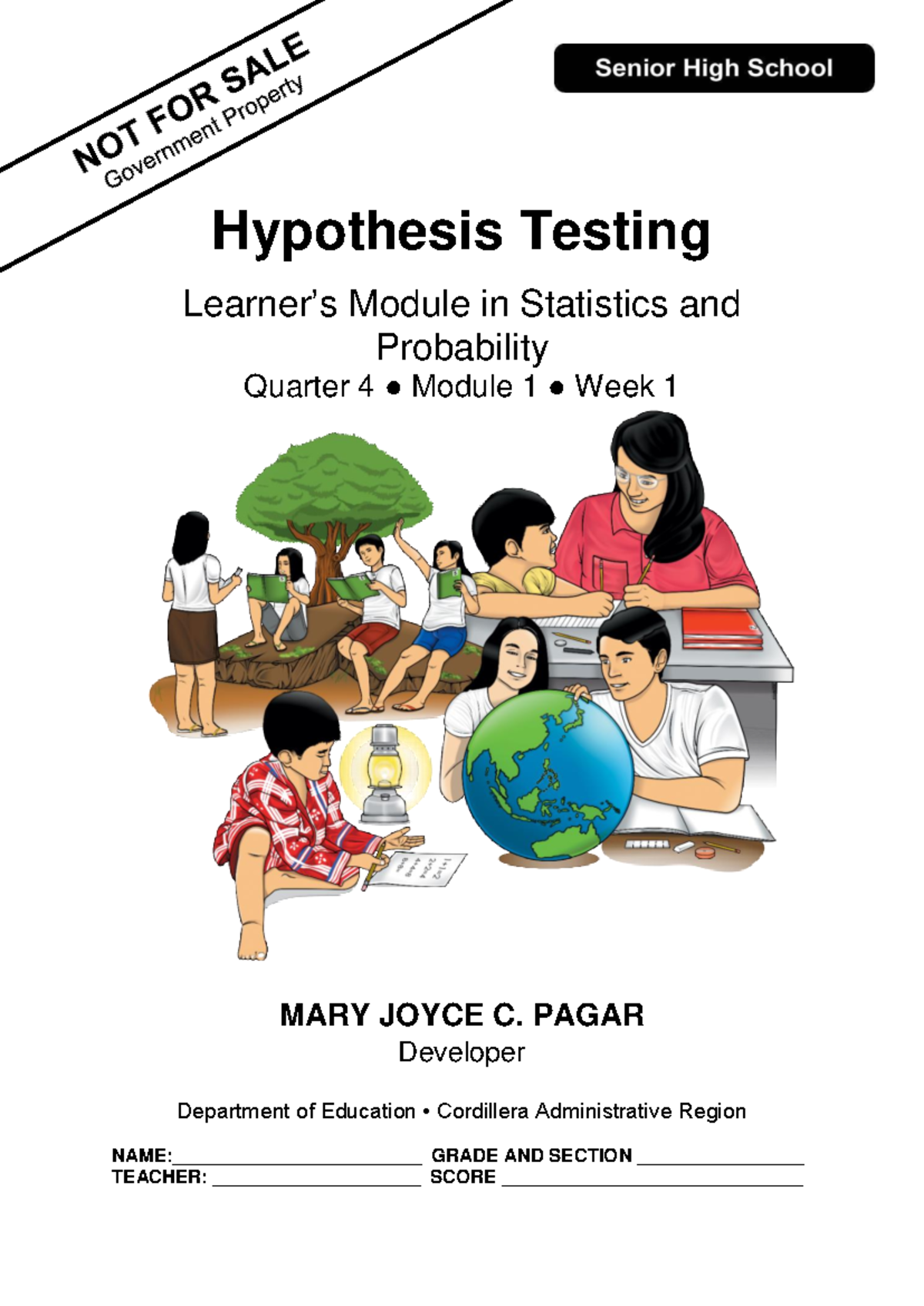 Hypothesis Testing: Stat Q4 Mod 1 Week 1 Learner's Module - Studocu