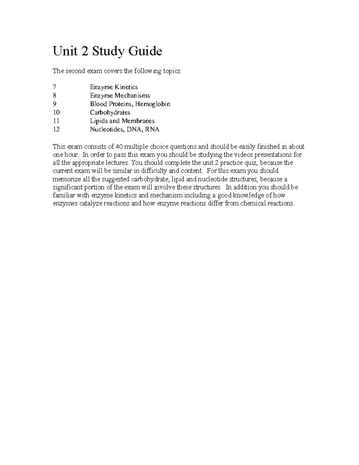 Unit 2 Study Guide: Key Topics for Upcoming Exam & Lecture Notes - Studocu