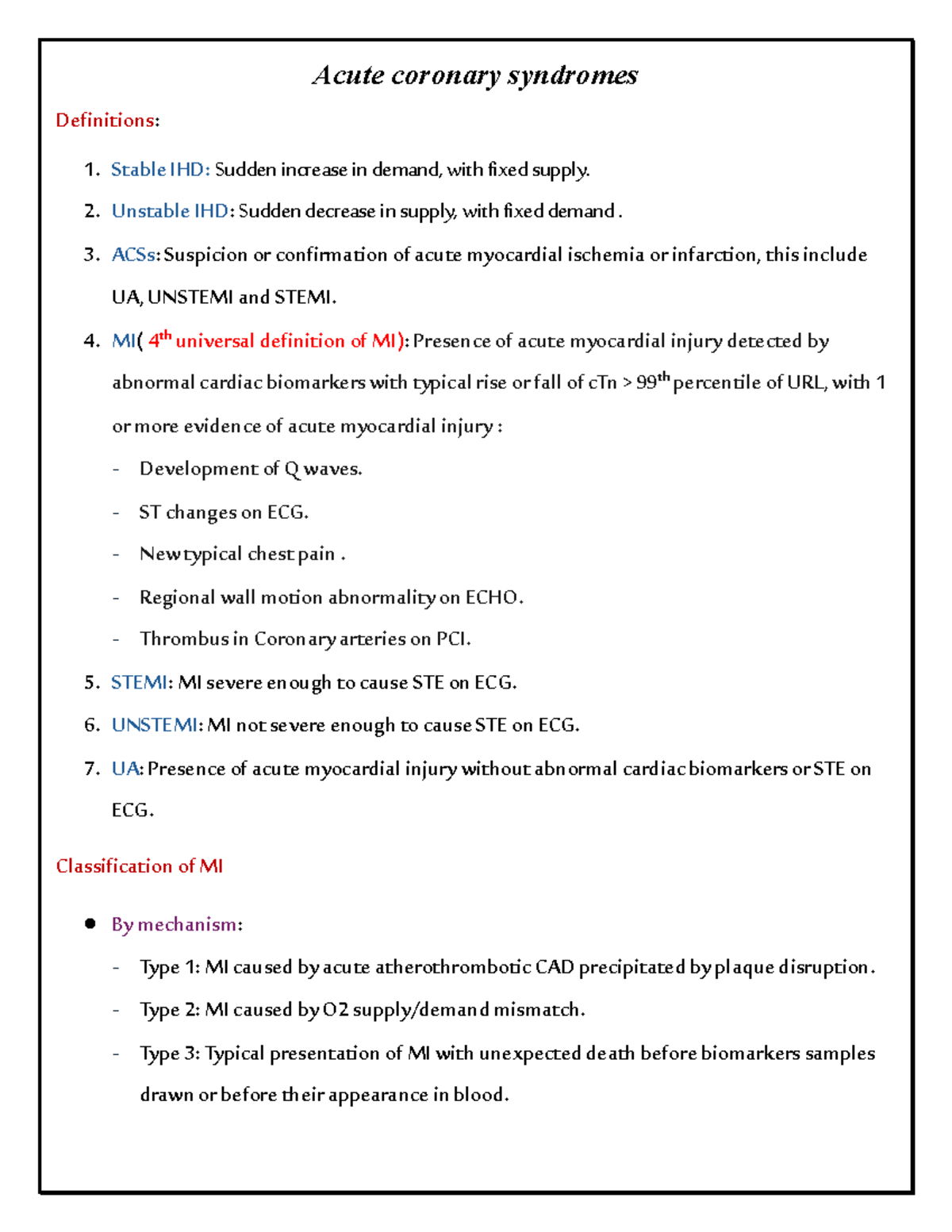 ACS Overview: Key Aspects of Acute Coronary Syndromes and Management ...